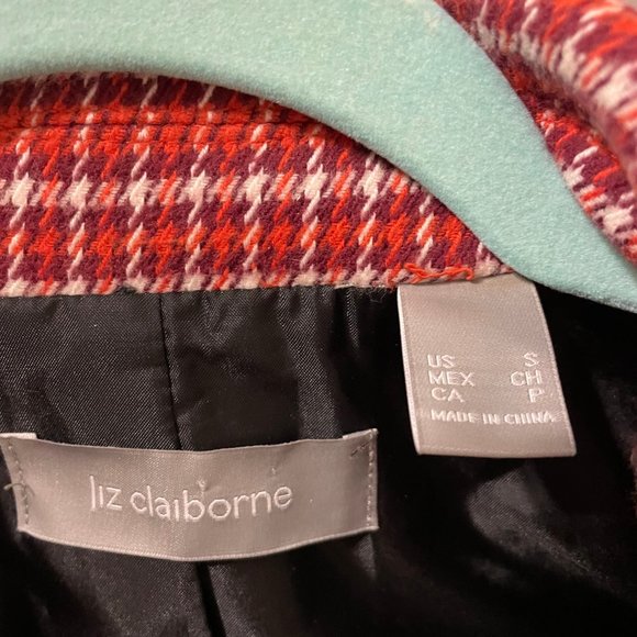 Liz Claiborne Plaid Blazer - Picture 2 of 3